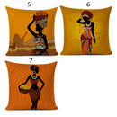 African Woman Ethnic Pillow Cover - Multicolor - Afrilege