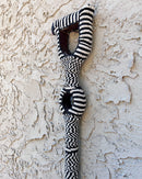 Bamileke Hand Beaded African Carved Walking Stick / Cane - Afrilege