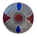 African Round Songye Wooden Shield - Afrilege