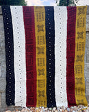 Multi-Colored African Mudcloth Handmade Fabric- Yellow / White/ Rust/ Black - Afrilege
