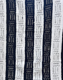 African Mudcloth handmade Fabric - White / Black - Afrilege
