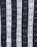 African Mudcloth Handmade Fabric - White / Black - Afrilege