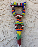Bamileke Hand Beaded African Carved Walking Stick / Cane - Afrilege