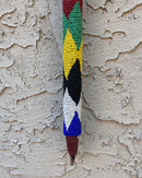 African Hand Beaded African Carved Walking Stick / Cane - Afrilege