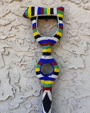 Bamileke Hand Beaded African Carved Walking Stick / Cane - Afrilege