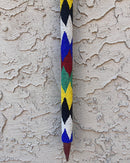 African Hand Beaded African Carved Walking Stick / Cane - Afrilege