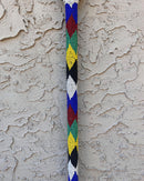 African Hand Beaded African Carved Walking Stick / Cane - Afrilege