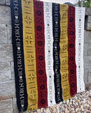 Multi-Colored African Mudcloth Handmade Fabric- Yellow / White/ Rust/ Black - Afrilege
