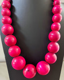 Colorful wooden beads necklace - Afrilege