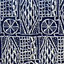 Bamileke Ndop pattern African Wax Print Fabric - Blue - Afrilege