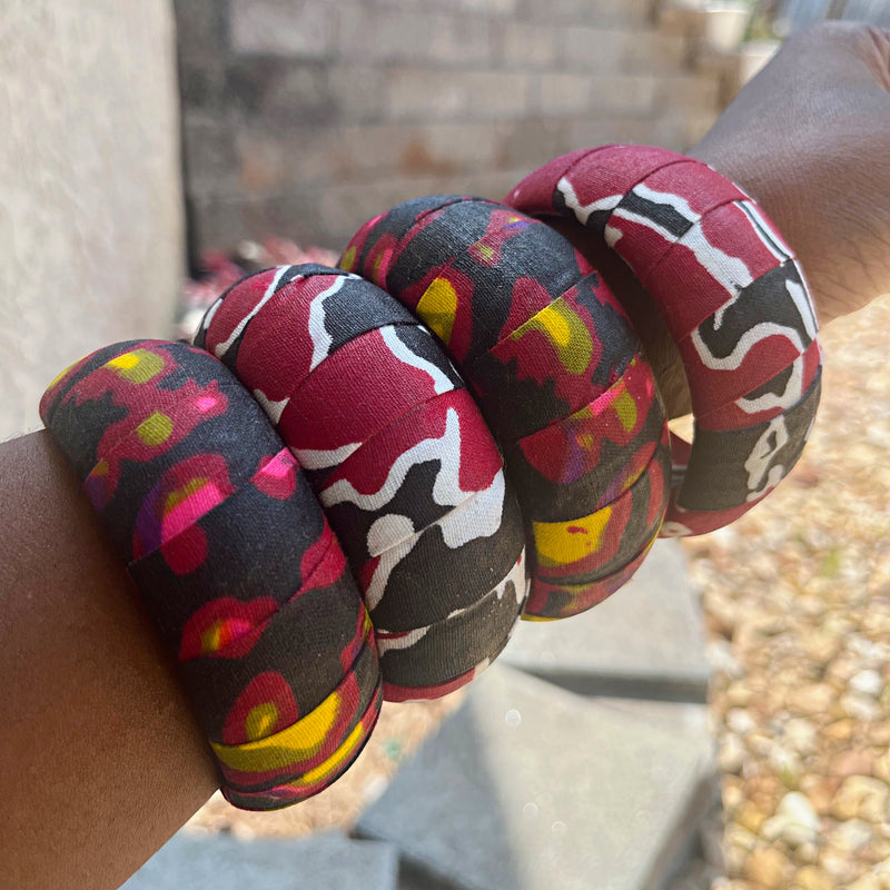 Carmela African Print Bangle Bracelets