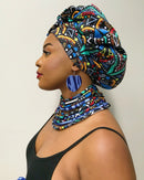 Lesedi Mix Set of 2 Africa Print Choker Necklace - Afrilege