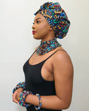 Lesedi Set of 2 Africa Print Choker Necklace - Afrilege