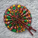 African Print Circle Foldable Handheld Fan - Afrilege