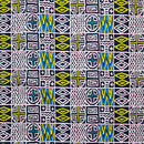 Atoghu Bangangte African Wax Print Fabric - Blue / Pink / Yellow - Afrilege