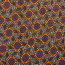 African Wax Print Fabric by The Yard - Brown / Orange - Afrilege