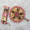 African Print Handheld foldable Fan - Afrilege