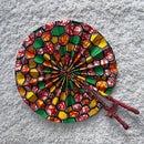 African Print Circle Foldable Handheld Fan - Afrilege