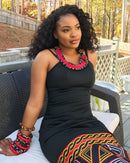 Toghu African Print Knot Necklace Jewelry Set - Afrilege