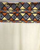 Bambara Grommet Top African Print Curtains - Brown, Yellow & Black - Afrilege