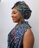 Lesedi Mix African Print 24 Strands Statement rope necklace - Afrilege