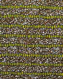 African Wax Print Fabric by The Yard - Brown / Yellow - Afrilege