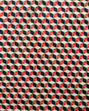 African Wax Print Fabric (Ankara) - Green / Orange - Afrilege