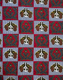 African Wax Print Fabric by The Yard - White / Red - Afrilege