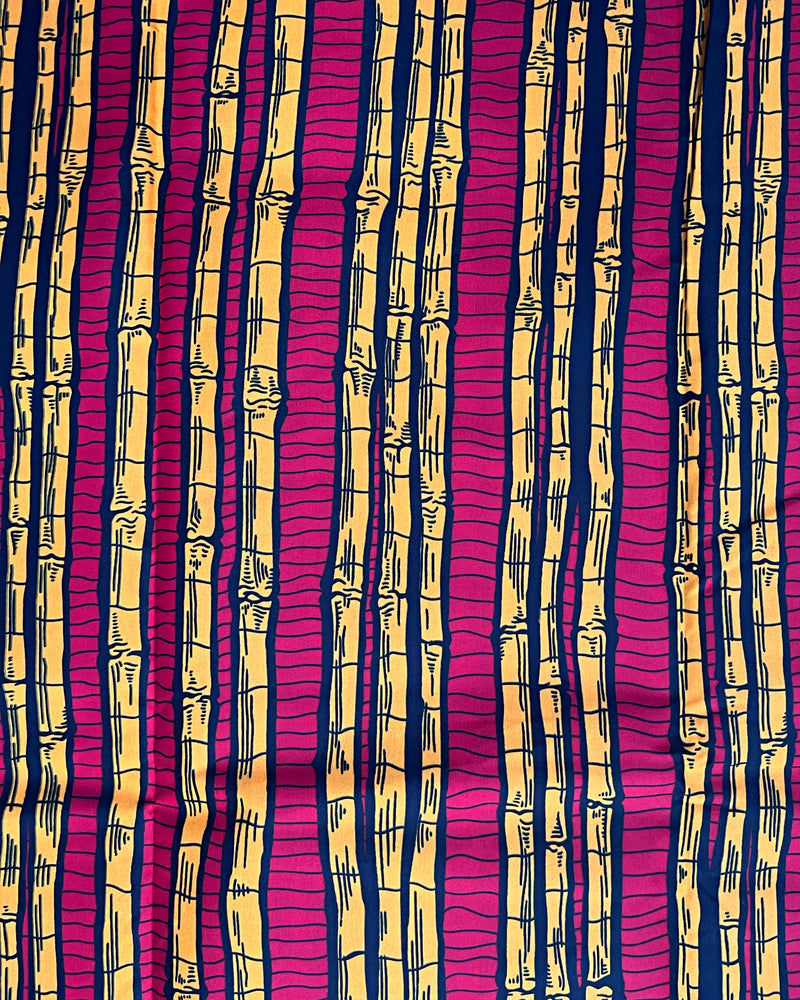 African Wax Print Fabric ( Ankara) - Red / Orange