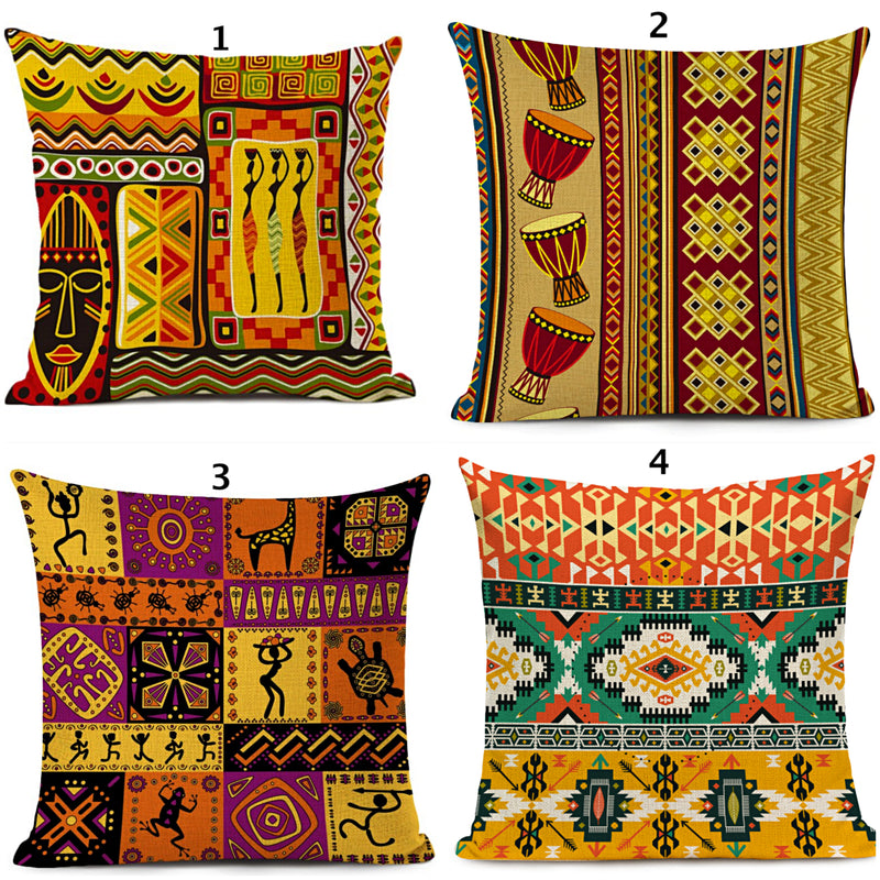 African Ethnic Pattern Pillow Cover - Multicolor - Afrilege