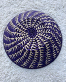 Uganda hand woven Baskets 12" - Purple / Beige - Afrilege