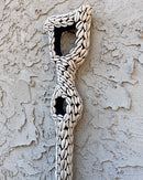 Cowries Hand Beaded African Carved Walking Stick / Cane - Afrilege