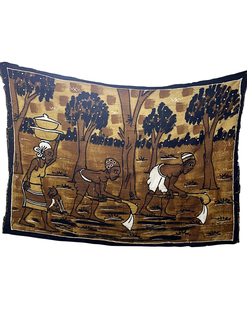 African Handmade Mudcloth Painting Tapestry