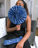 Bamileke Atoghu Print African Handheld foldable Fan - Afrilege