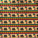 Reggae style African Wax Print Fabric (Ankara) - Orange - Afrilege