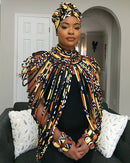 Bogolan African Print 44 Strands Rope Necklace - Afrilege