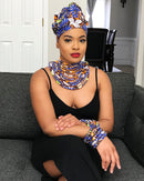 Mandisa African Print Choker Rope Necklace - Afrilege