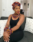 Carol African Print 10 Strands Choker Rope Necklace - Afrilege