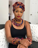 Carol African Print 10 Strands Choker Rope Necklace - Afrilege