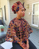 Carol African Print Web Shoulder Choker Necklace - Afrilege