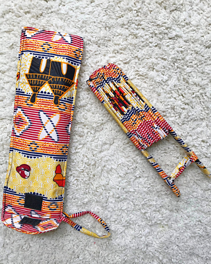African Print Handheld foldable Fan - Afrilege