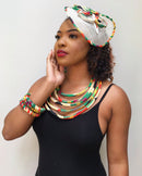 Deka African Print Rope Necklace - Afrilege