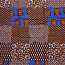 African Wax Print Fabric (Ankara) - Blue / Orange - Afrilege