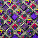 African Wax Print Fabric (Ankara) - Purple / Yellow - Afrilege