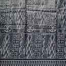 Bamileke Ndop Patterns African Wax Print Fabric (Ankara) - Navy blue / Grey - Afrilege