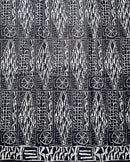 Bamileke Ndop Patterns African Wax Print Fabric (Ankara) - Black / Gray - Afrilege