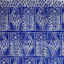 Bamileke Ndop pattern African Wax Print Fabric - Blue - Afrilege