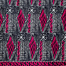 Bamileke Ndop pattern African Wax Print Fabric - Blue / Pink - Afrilege