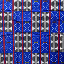 African Wax Print Fabric (Ankara) - Blue / White / Red - Afrilege