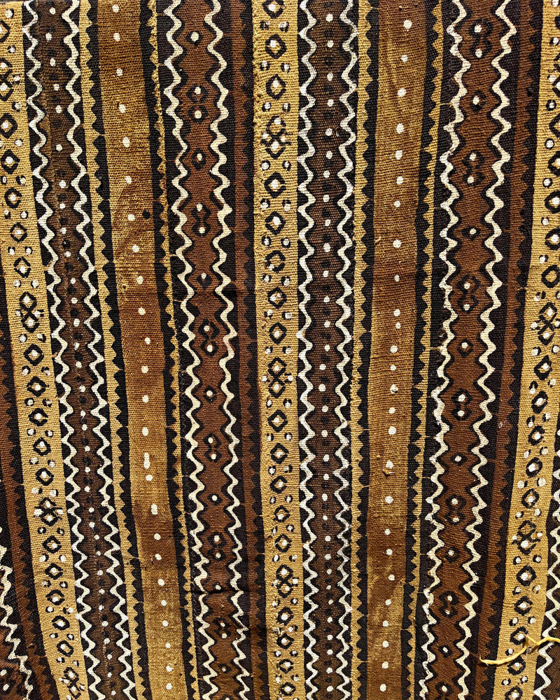 African Bogolan Mud cloth fabric - Brown - Afrilege